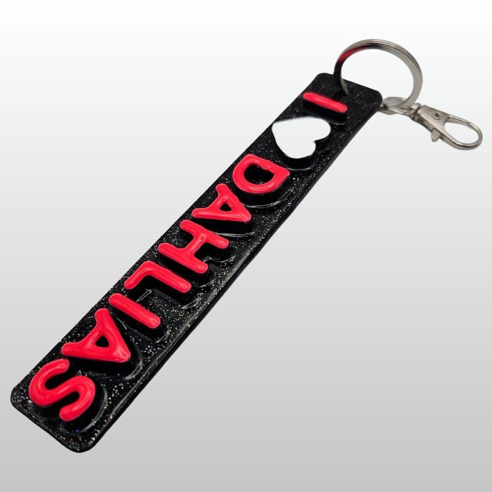 I ❤️ Dahlias Keychain - #006