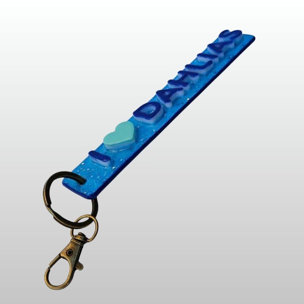 I ❤️ Dahlias Keychain - #002